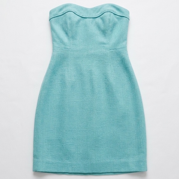 Dresses & Skirts - Lilly Pulitzer Light Blue Textured Strapless  Dress - Size 8 mini